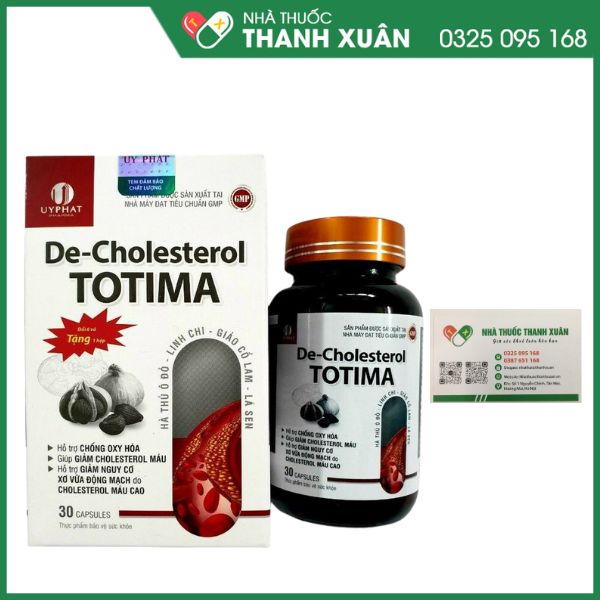 De-Cholesterol TOTIMA hỗ trợ chống oxy hóa, giúp giảm cholesterol máu